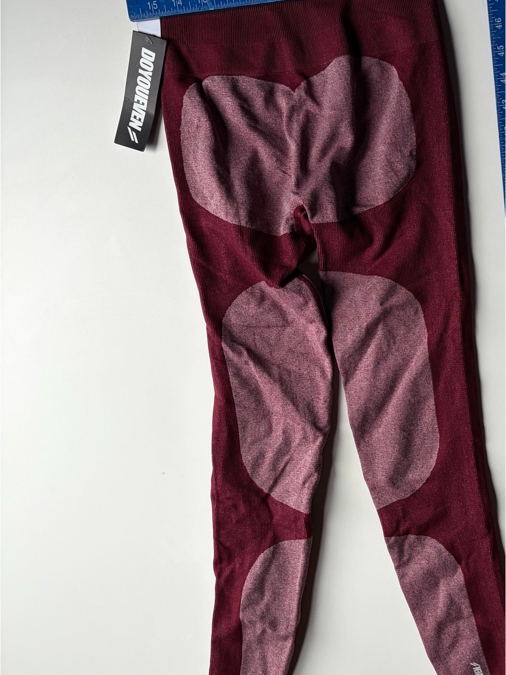 Do You Even Maroon Leggings with Pink Circle Accents